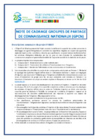 Note de cadrage Groupes de Partage de Connaissance Nationaux (GPCN)