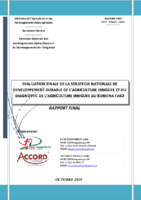 Evaluation finale de la strategie nationale de developpement durable de l’agriculture irriguee et du diagnostic de l’agriculture irriguee au burkina faso