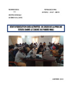ETAT D’EXECUTION DES ACTIVITES DE 2020 DE LA PMA DE SEGOU DANS LE CADRE DU PARIIS MALI